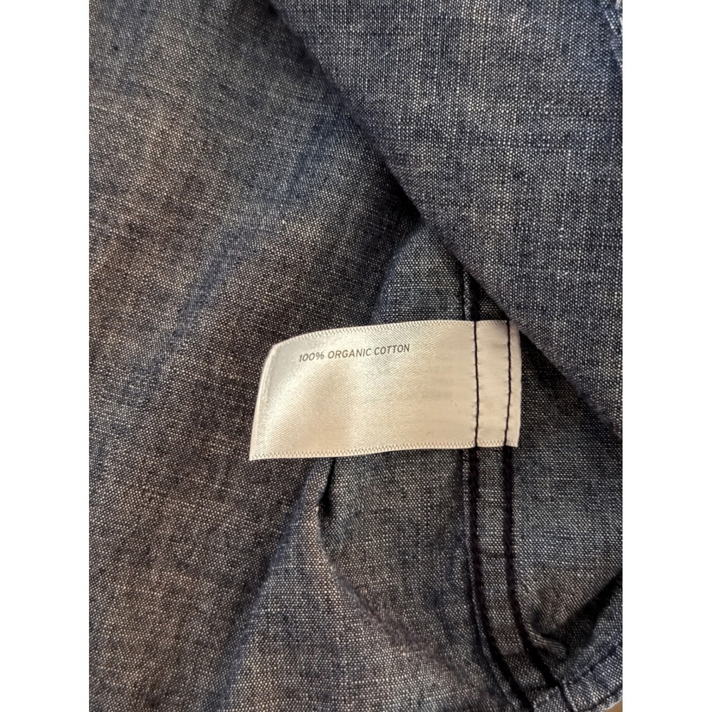 Duluth Trading Co L Womens Rootstock Chambray Utility Shirt Dress Organic Cotton - Picture 8 of 13